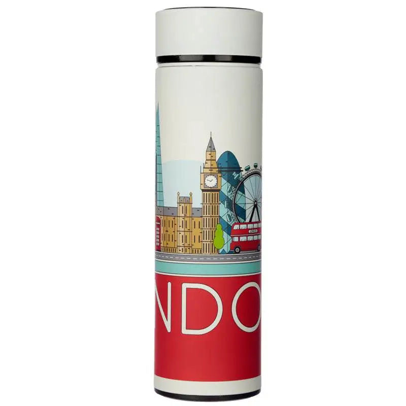 London Icons Hot & Cold Digital Thermometer Bottle - Water Bottles & Flasks