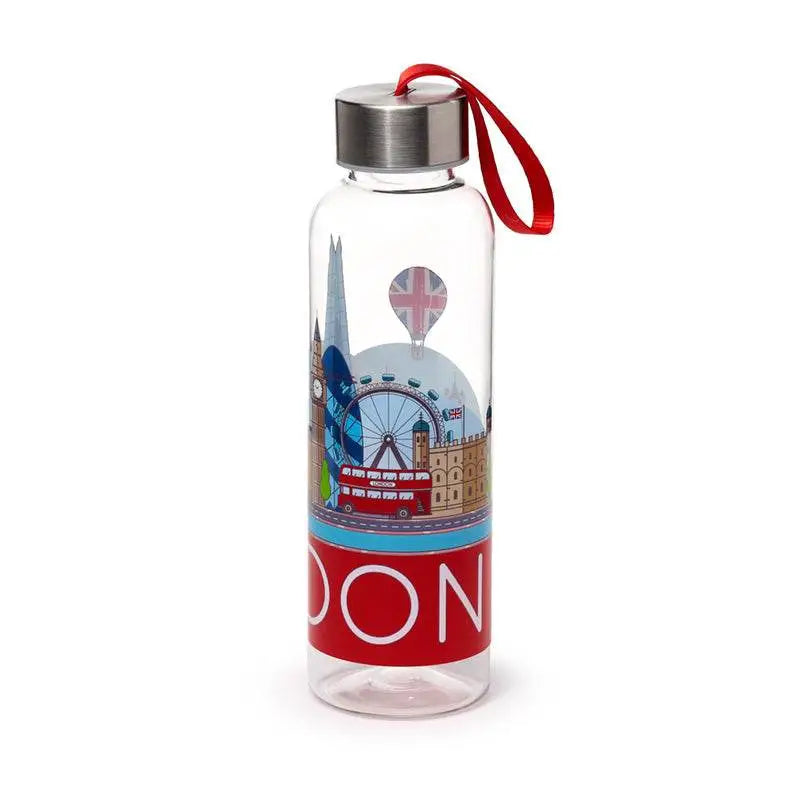 London Icons Panorama 500ml Water Bottle with Metallic Lid - Water Bottles & Flasks