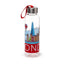 London Icons Panorama 500ml Water Bottle with Metallic Lid - Water Bottles & Flasks