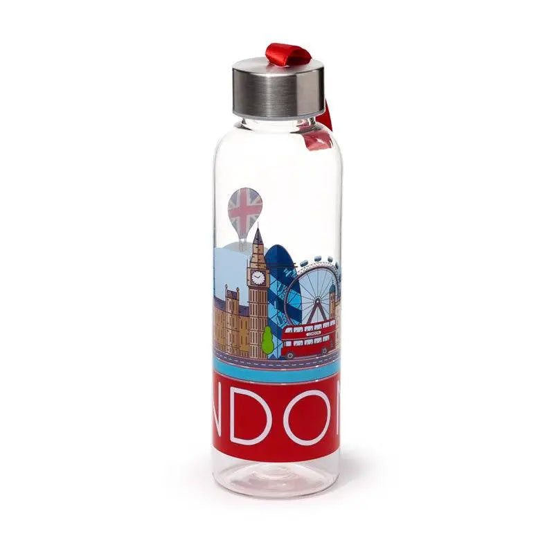 London Icons Panorama 500ml Water Bottle with Metallic Lid - Water Bottles & Flasks