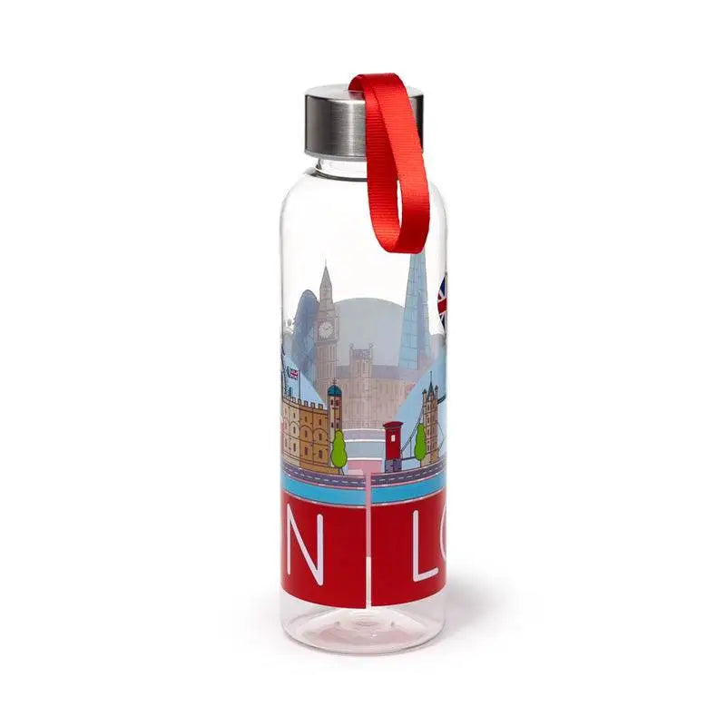 London Icons Panorama 500ml Water Bottle with Metallic Lid - Water Bottles & Flasks