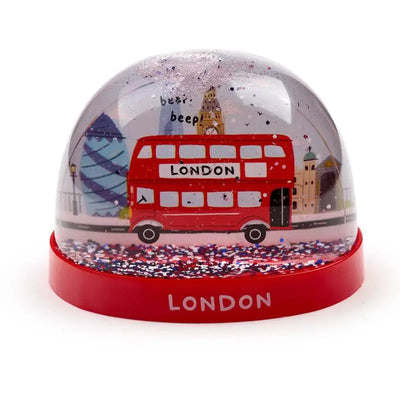 London Souvenir London Bus Large Glitter Snow Storm - Snow Globes