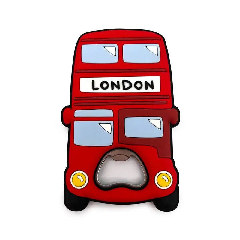London Souvenir Red London Bus PVC Bottle Opener - Kitchen Decorations & Accessories