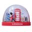 London Souvenir Red Telephone Box & Guardsman Medium Glitter Snow Storm - Snow Globes