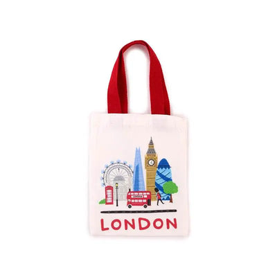 London Souvenir Reusable Small Tote Bag - Reusable Shopping & Storage Bags