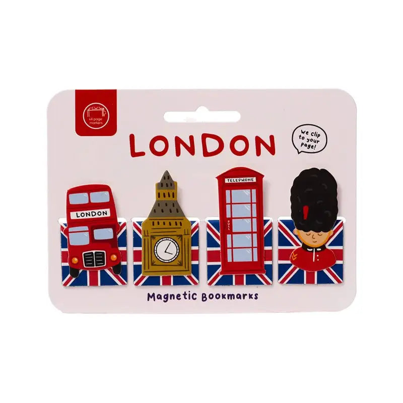 London Souvenir Shaped Magnetic Bookmark Set - Adoramals