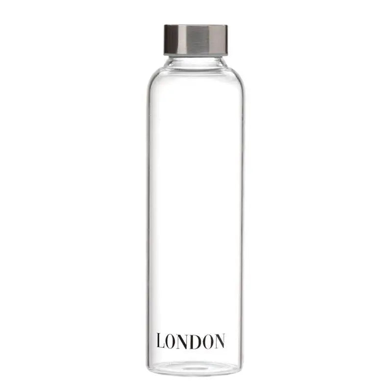 London Tour Glass Water Bottle with Protective Sleeve - Water Bottles & Flasks