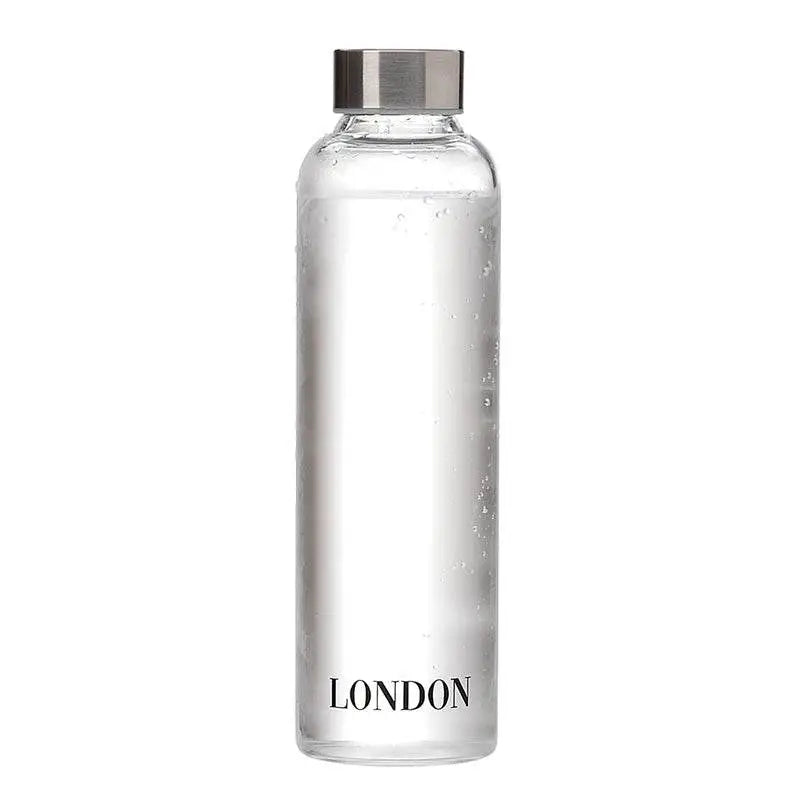London Tour Glass Water Bottle with Protective Sleeve - Water Bottles & Flasks