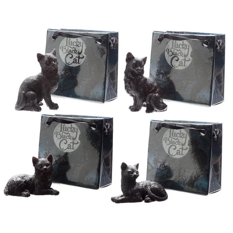 Lucky Black Cat in a Mini Gift Bag - Cat Gifts & Collectables