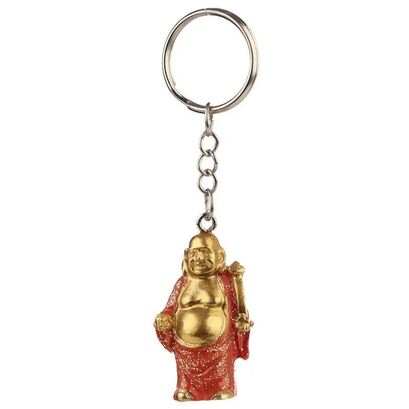 Lucky Buddha Glitter Keyring - Buddha & Ganesh