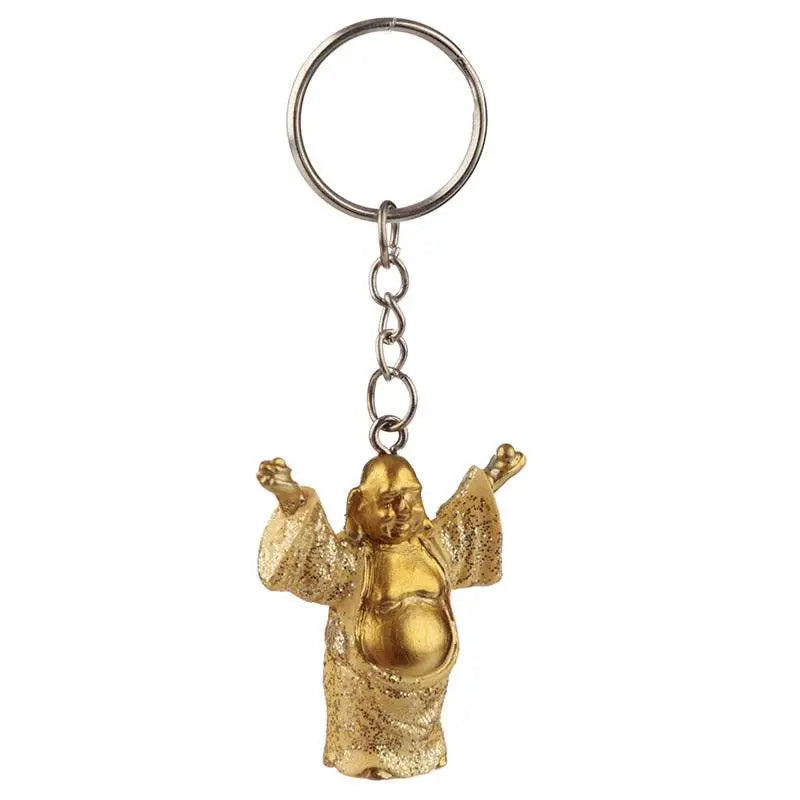 Lucky Buddha Glitter Keyring - Buddha & Ganesh