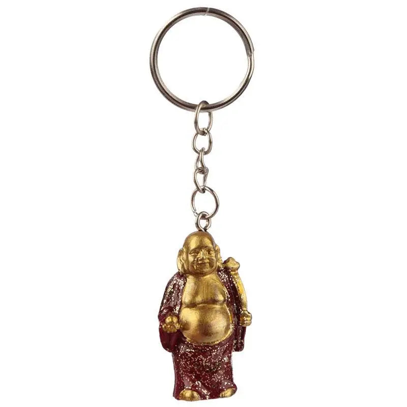 Lucky Buddha Glitter Keyring - Buddha & Ganesh