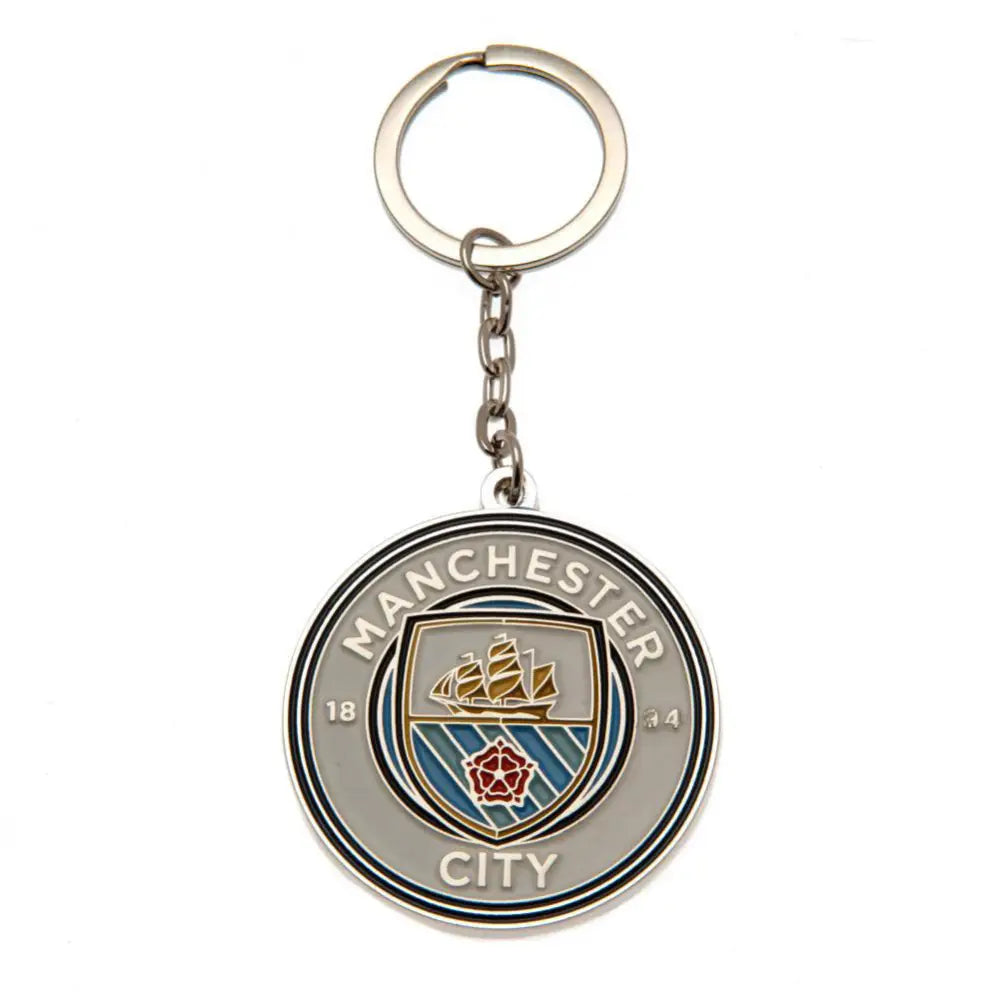 Manchester City FC Keyring & Badge Set