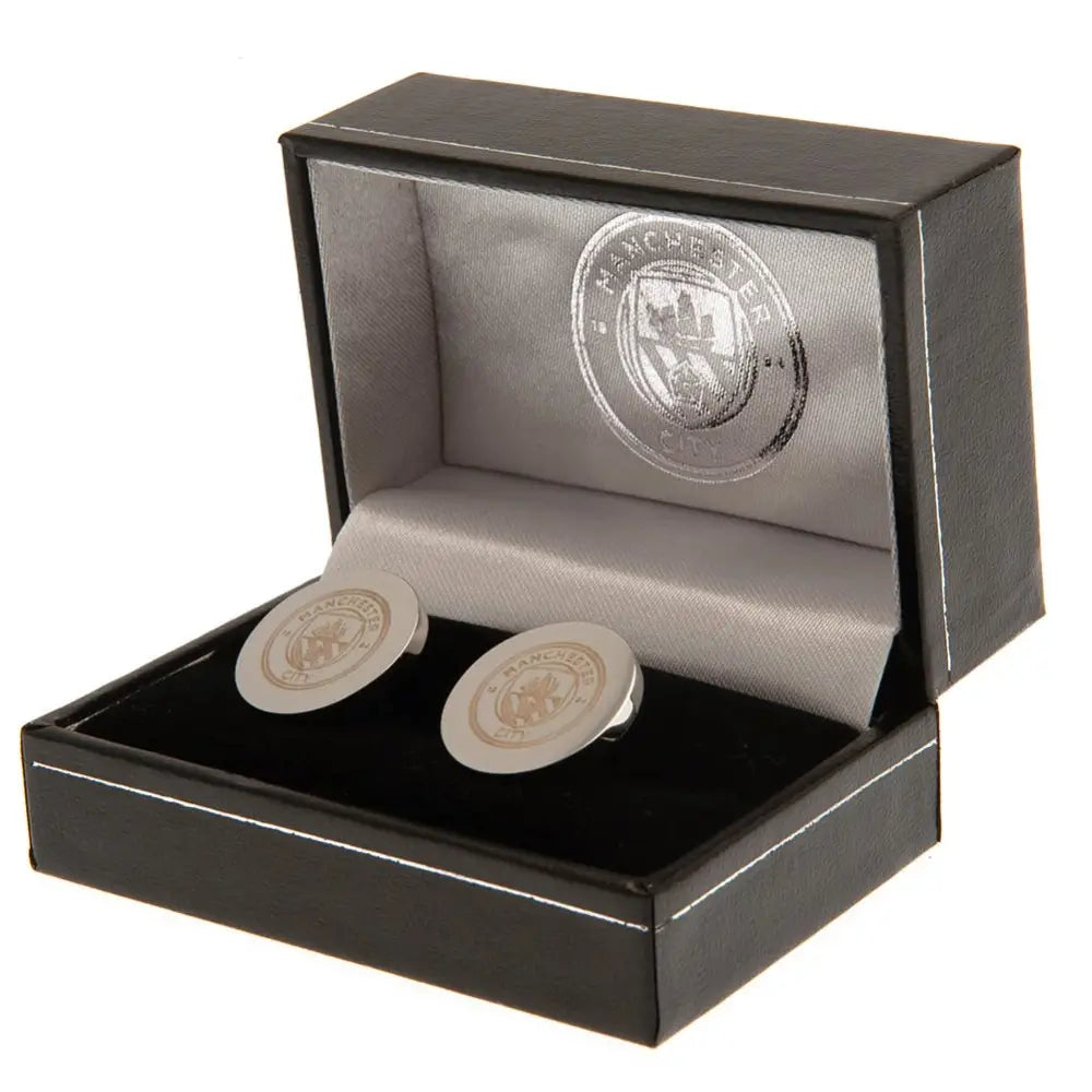 Manchester City FC Stainless Steel Round Cufflinks