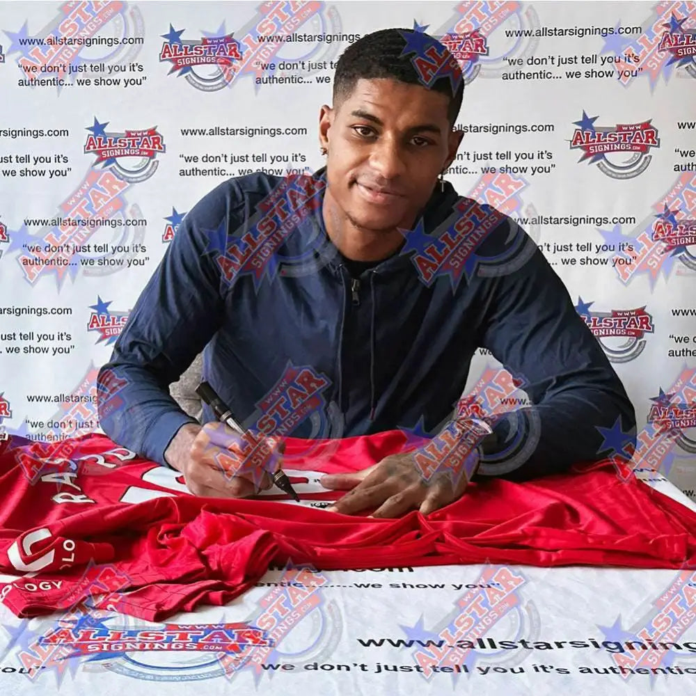 Manchester United FC Bruno Fernandes & Rashford Signed Shirts (Dual Framed)