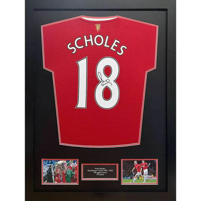 Manchester United FC Scholes Signed Shirt (Framed)