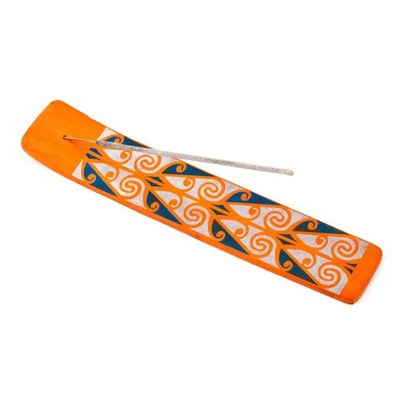 Mango Wood Tribal Ashcatcher Incense Sticks Burner - Incense Burners & Ash Catchers