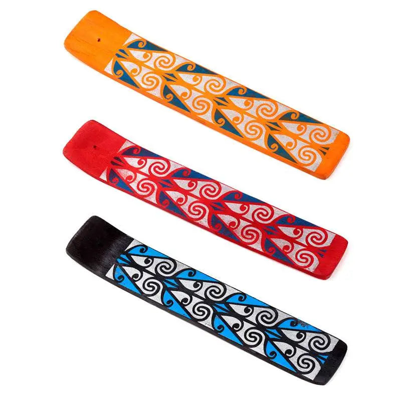 Mango Wood Tribal Ashcatcher Incense Sticks Burner - Incense Burners & Ash Catchers