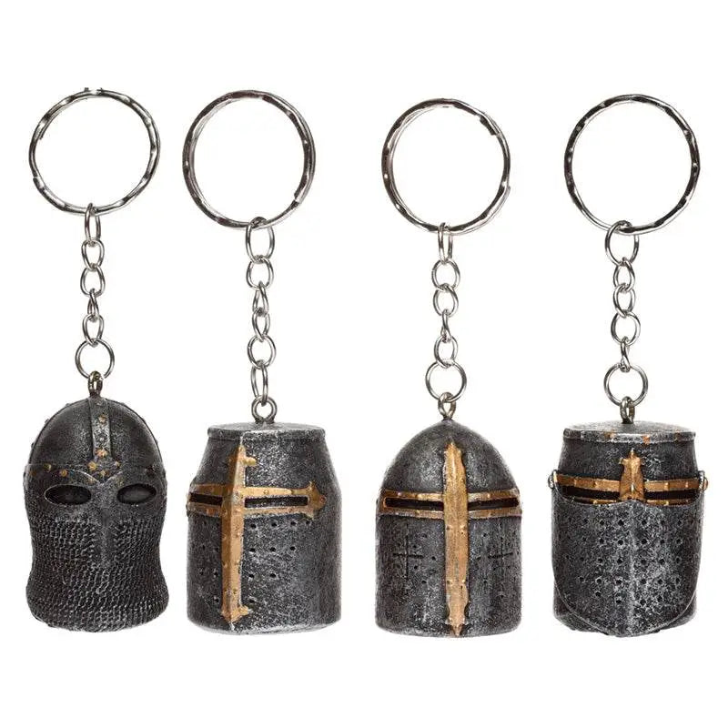 Medieval Knight Helmet Keyring - Knight & Princess Gifts