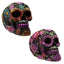 Metallic Day of the Dead Daisy & Flower Skull Decoration - Day of the Dead Skulls