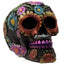 Metallic Day of the Dead Daisy & Flower Skull Decoration - Day of the Dead Skulls