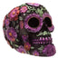 Metallic Day of the Dead Daisy & Flower Skull Decoration - Day of the Dead Skulls