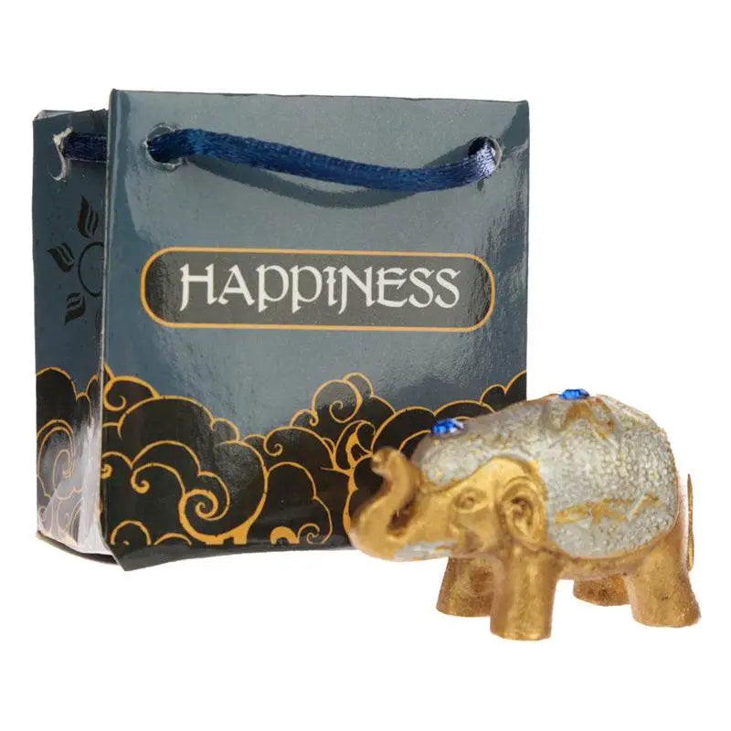 Metallic Glitter Lucky Elephant in a Mini Gift Bag - Buddha & Ganesh