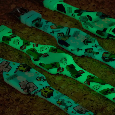 Minecraft Glow in the Dark Silicone Digital Watch - Beauty Accessories