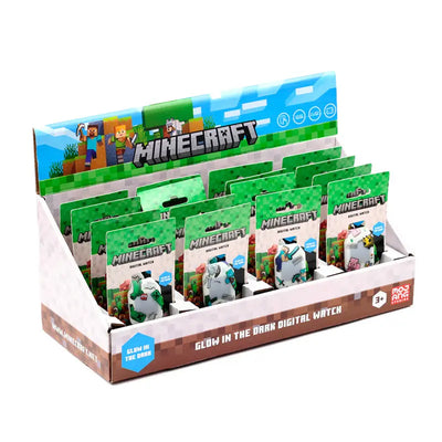 Minecraft Glow in the Dark Silicone Digital Watch - Beauty Accessories