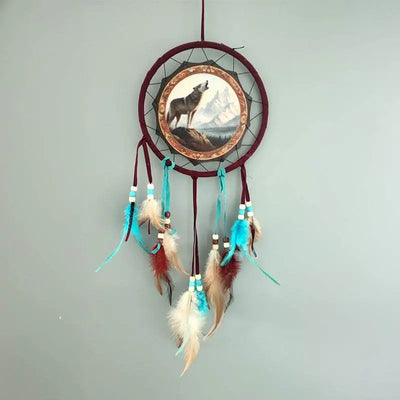 Mountain Wolf Dreamcatcher 16cm - Dreamcatchers