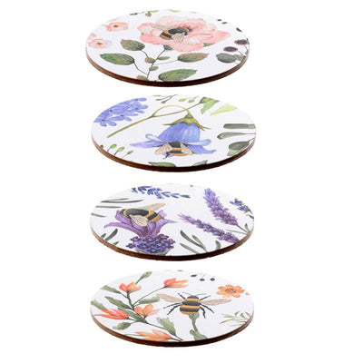 Nectar Meadows Set of 4 Cork Coasters - Gift Arch