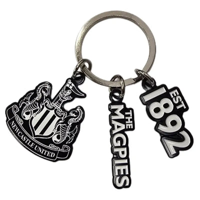 Newcastle United FC 3 Charm Keyring