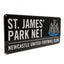 Newcastle United FC Colour Street Sign