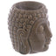 Small Crackle Glaze Ceramic Buddha Head Oil Burner - Gift Arch