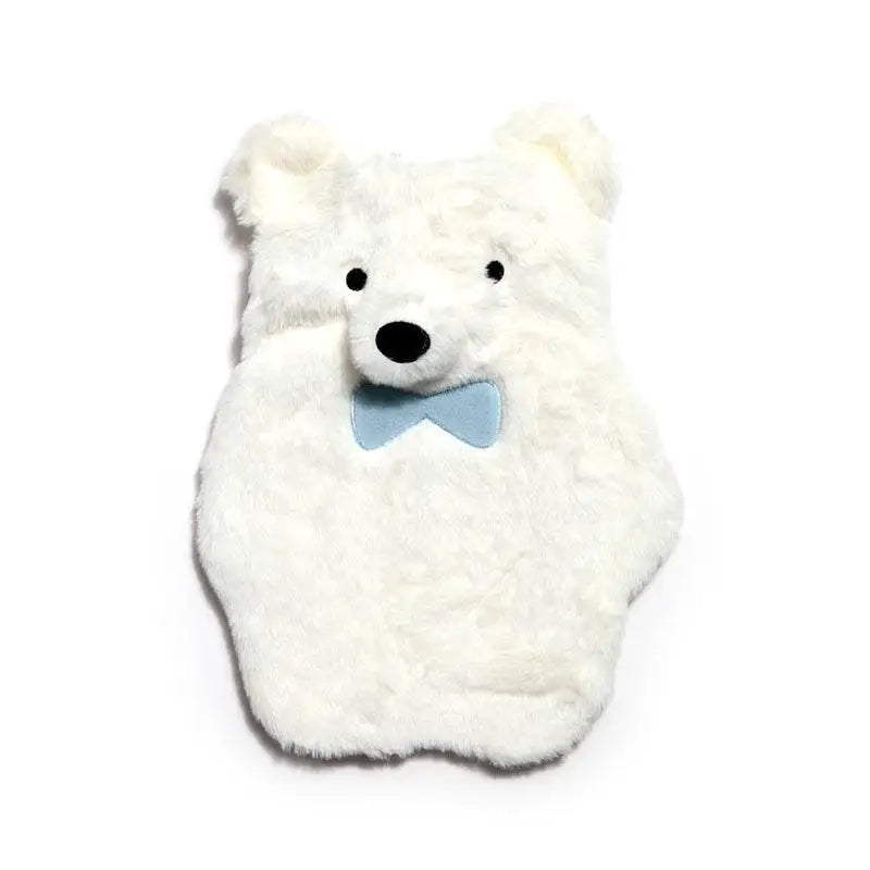 Polar Bear 650ml Hot Water Bottle with Plush Cover - Zoo Safari & Wildlife Parks