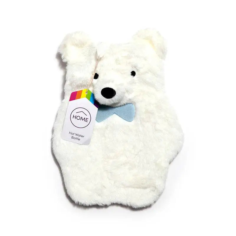Polar Bear 650ml Hot Water Bottle with Plush Cover - Zoo Safari & Wildlife Parks