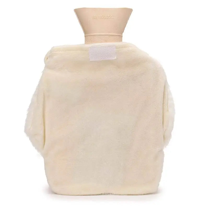 Polar Bear 650ml Hot Water Bottle with Plush Cover - Zoo Safari & Wildlife Parks