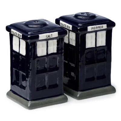 Police Box London Icons Ceramic Salt & Pepper Set - British & London Souvenir Gifts