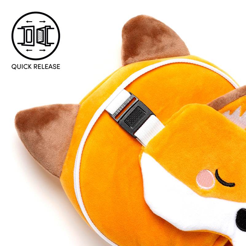 Relaxeazzz Adoramals Finnick the Fox Plush Travel Pillow & Eye Mask - Gift Arch