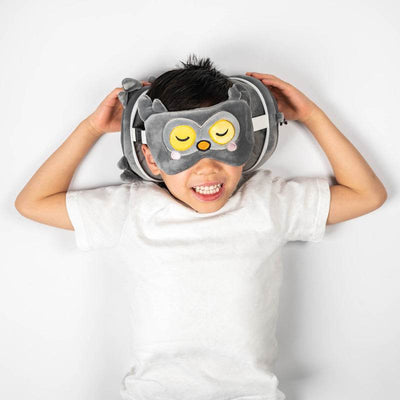 Relaxeazzz Adoramals Winston the Owl Plush Travel Pillow & Eye Mask - Gift Arch