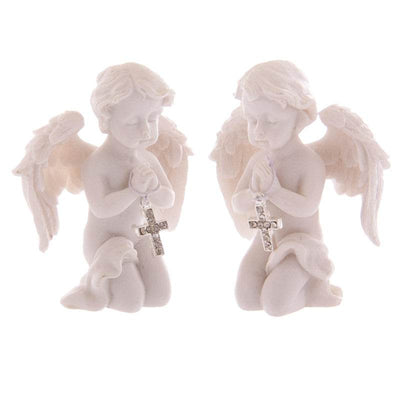 Cherub Praying with Bejewelled Cross - Gift Arch