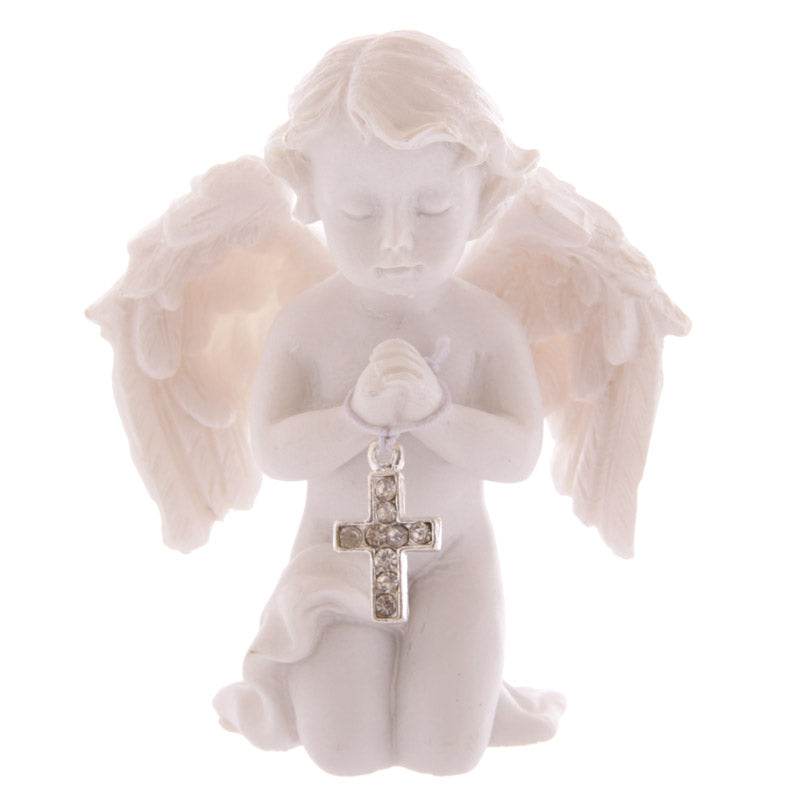 Cherub Praying with Bejewelled Cross - Gift Arch