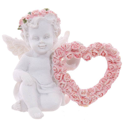 Cherub with Pink Rose Heart - Gift Arch