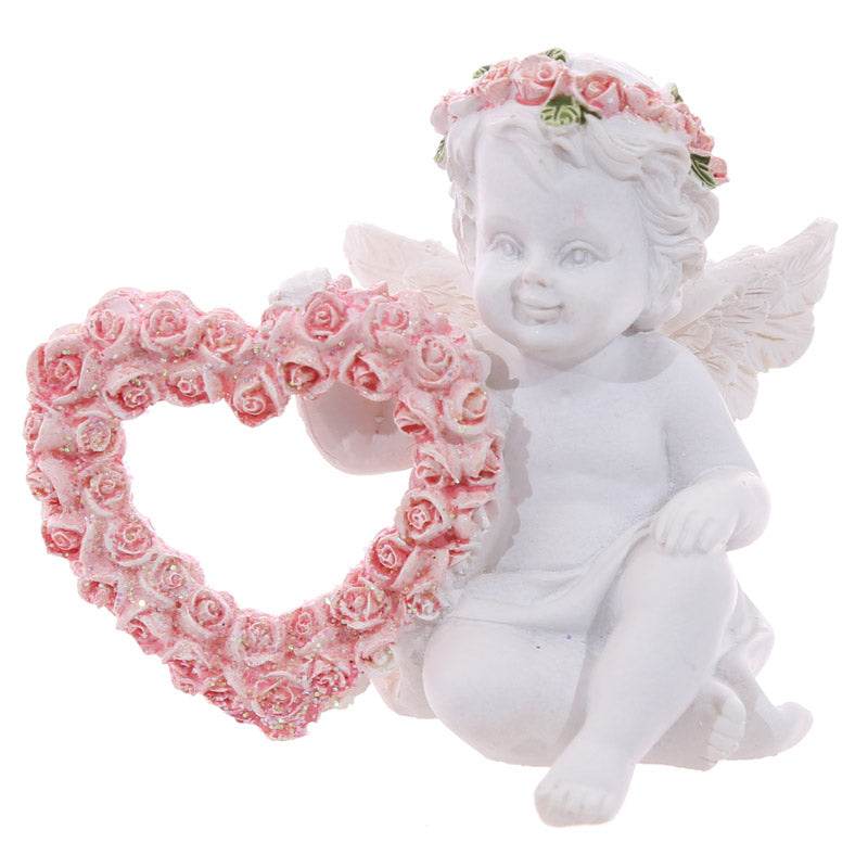 Cherub with Pink Rose Heart - Gift Arch