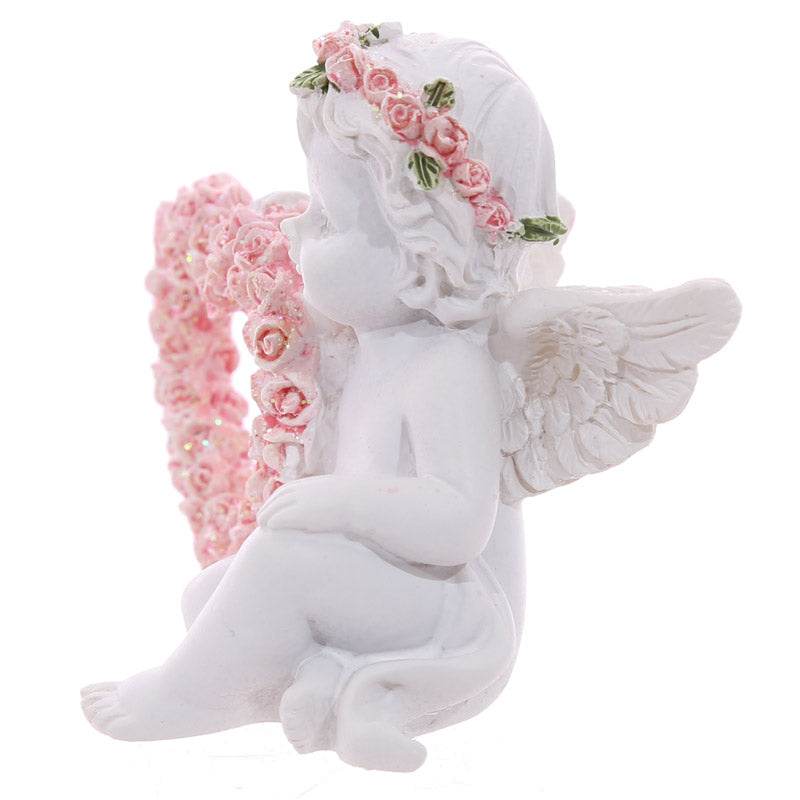 Cherub with Pink Rose Heart - Gift Arch