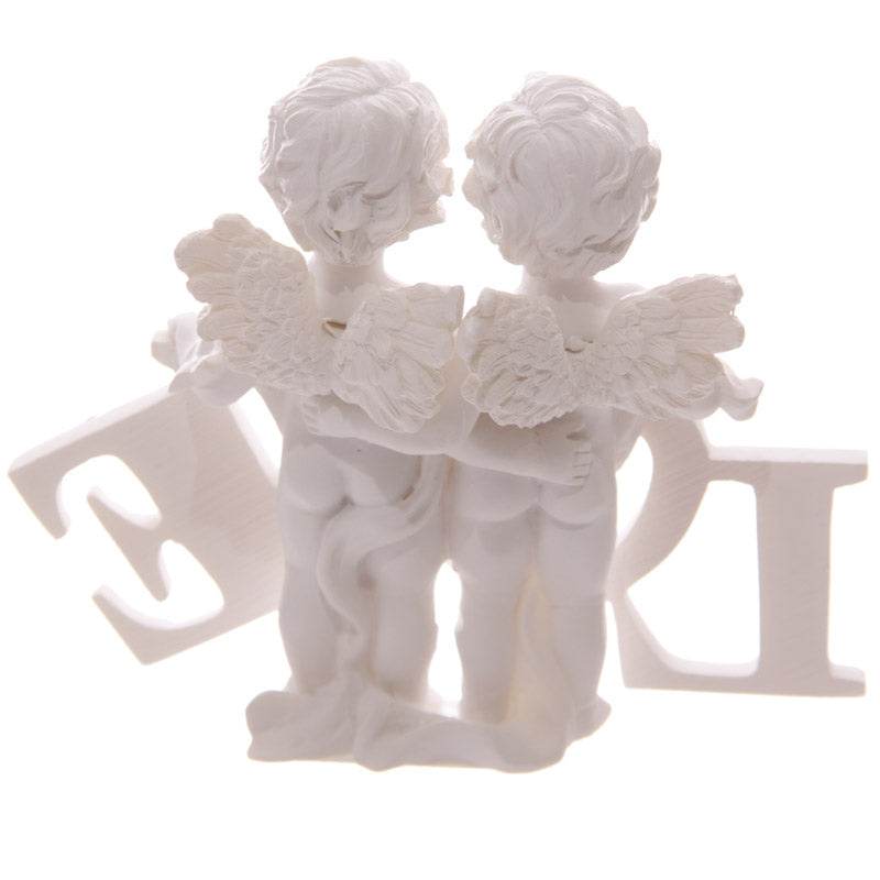 Cherubs Pair Holding LOVE Letters - Gift Arch