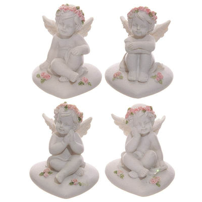 Cherubs With Pink Roses Sitting on a Heart - Gift Arch