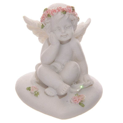 Cherubs With Pink Roses Sitting on a Heart - Gift Arch