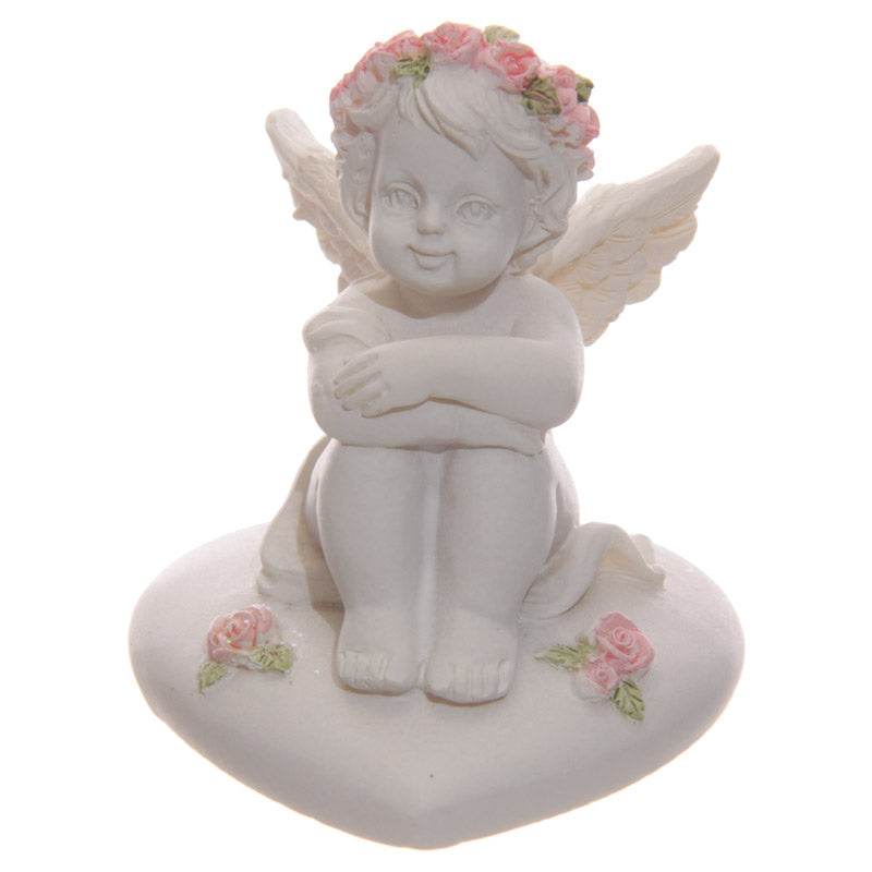 Cherubs With Pink Roses Sitting on a Heart - Gift Arch