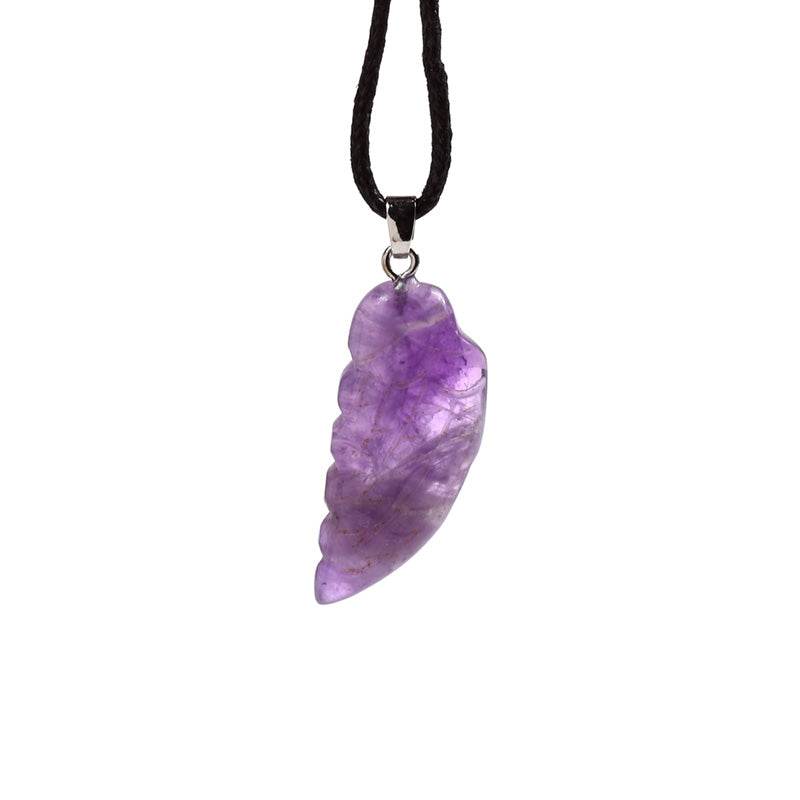 Healing Stone Gemstone Angel Wing Shaped Pendant - Gift Arch